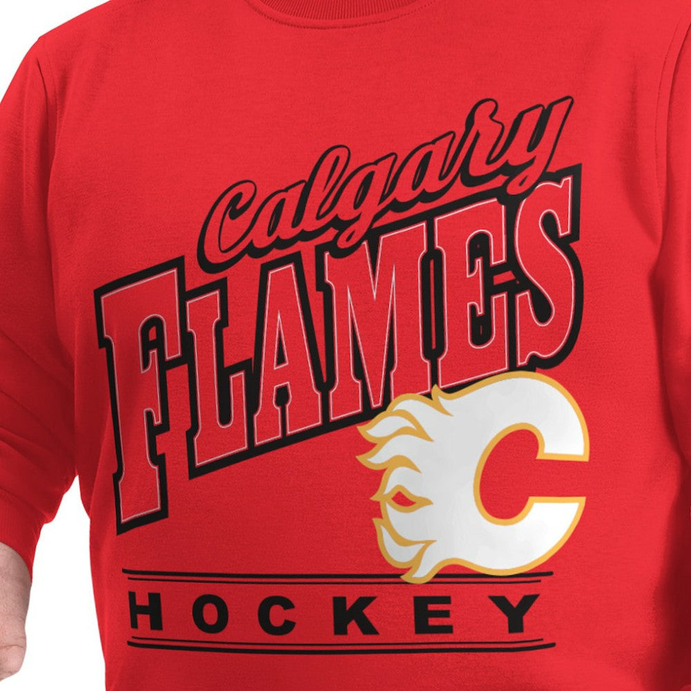 Calgary Flames G-III Sports by Carl Banks Adaptive Headliner Fleece Sweatshirt - Red - NHL