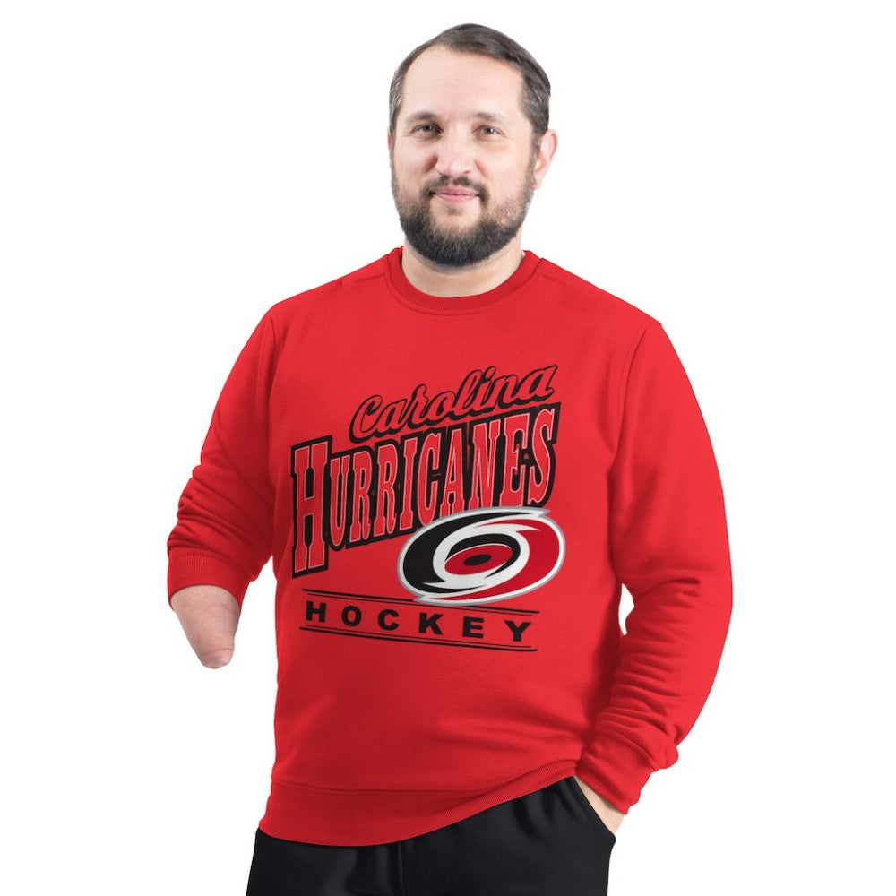 Carolina Hurricanes G-III Sports by Carl Banks Adaptive Headliner Fleece Sweatshirt - Red - NHL