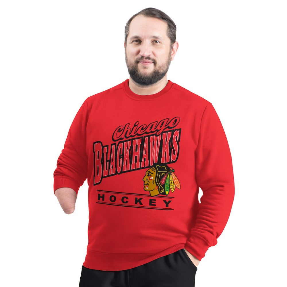 Chicago Blackhawks G-III Sports by Carl Banks Adaptive Headliner Fleece Sweatshirt - Red - NHL