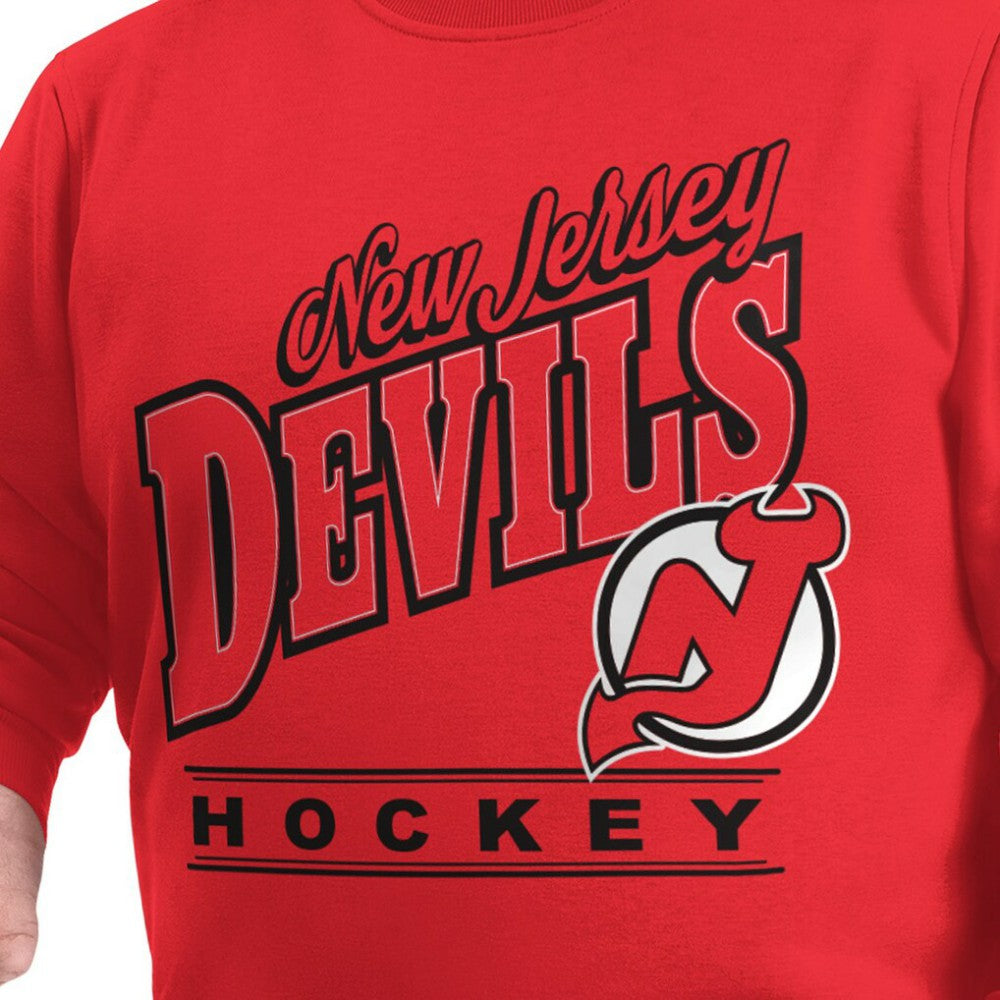 New Jersey Devils G-III Sports by Carl Banks Adaptive Headliner Fleece Sweatshirt - Red - NHL