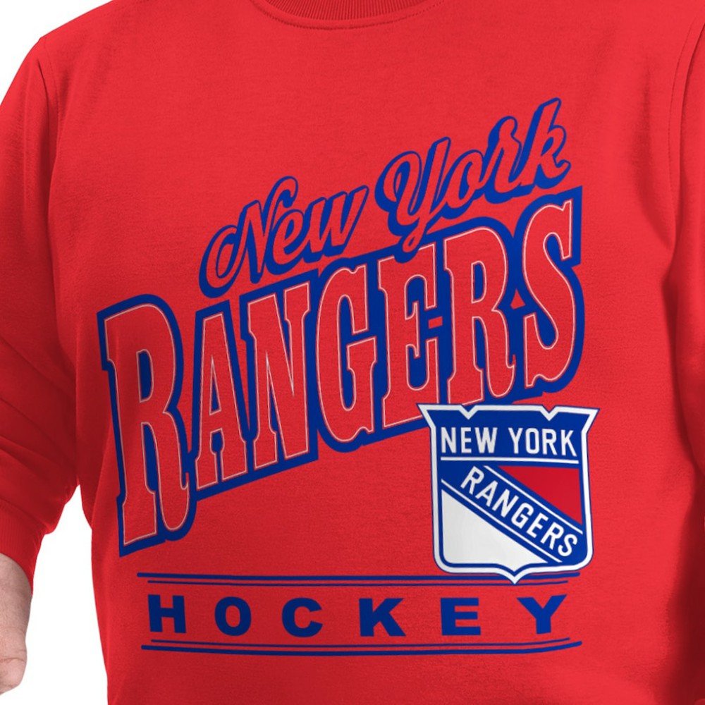 New York Rangers G-III Sports by Carl Banks Adaptive Headliner Fleece Sweatshirt - Red - NHL