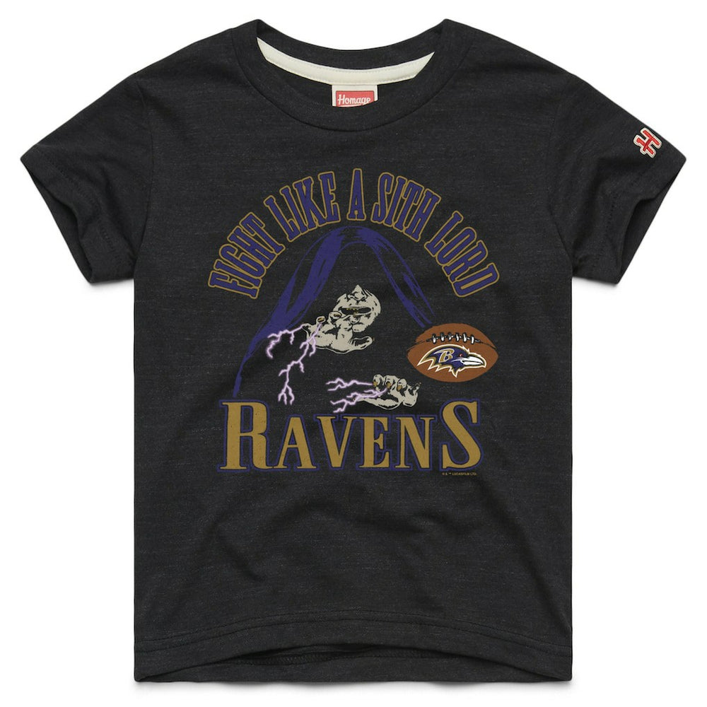 Baltimore Ravens Homage Youth Star Wars x NFL Tri-Blend T-Shirt Black | NFL