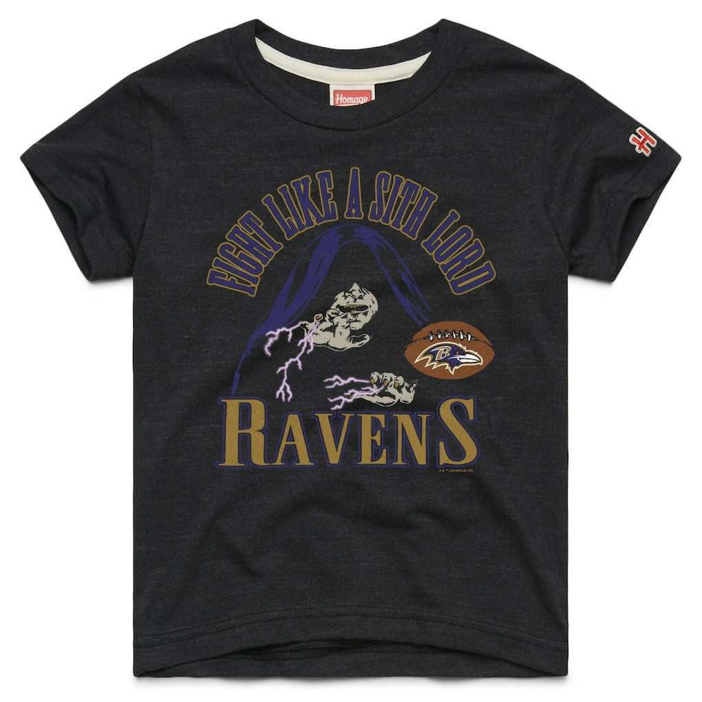 Baltimore Ravens Homage Youth Star Wars x NFL Tri-Blend T-Shirt Black | NFL