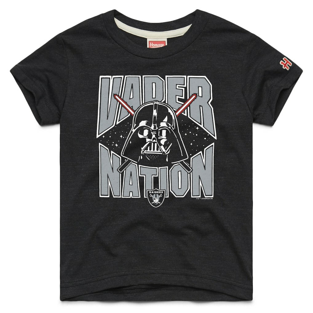 Las Vegas Raiders Homage Youth Star Wars x NFL Tri-Blend T-Shirt Black | NFL