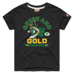 Green Bay Packers Homage Youth Star Wars x NFL Tri-Blend T-Shirt Black | NFL