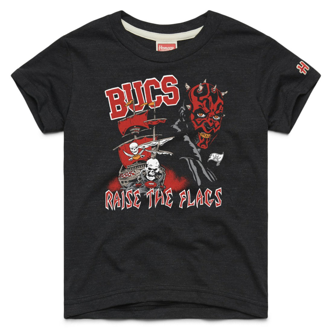 Tampa Bay Buccaneers Homage Youth Star Wars x NFL Tri-Blend T-Shirt Black | NFL