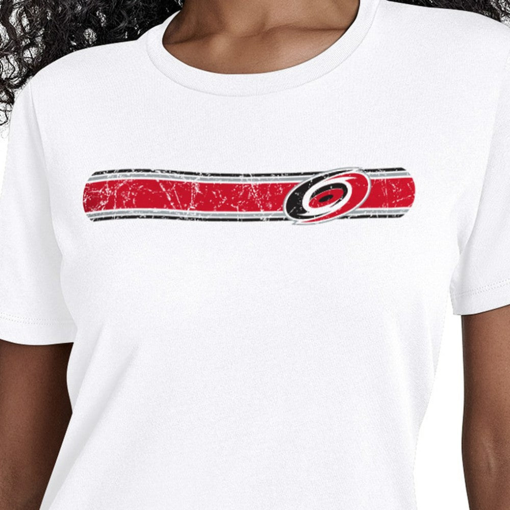 Carolina Hurricanes Starter Women's Team Stripe T-Shirt - White - NHL
