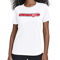 Detroit Red Wings Starter Women's Team Stripe T-Shirt - White - NHL