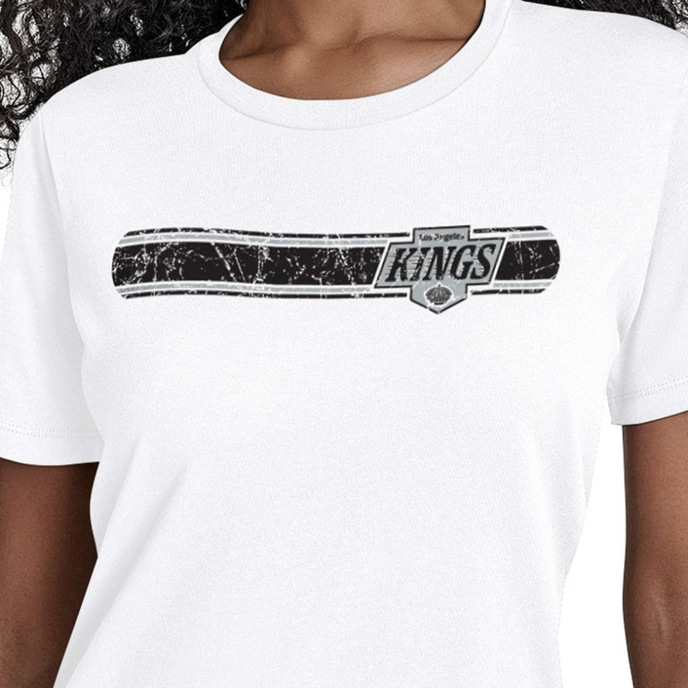 Los Angeles Kings Starter Women's Team Stripe T-Shirt - White - NHL