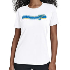 St. Louis Blues Starter Women's Team Stripe T-Shirt - White - NHL