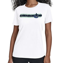 Vancouver Canucks Starter Women's Team Stripe T-Shirt - White - NHL