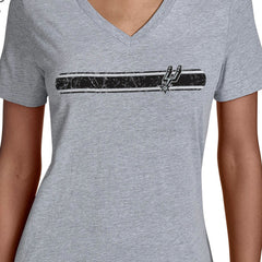 San Antonio Spurs Starter Women's Team Stripe V-Neck T-Shirt Gray - NBA