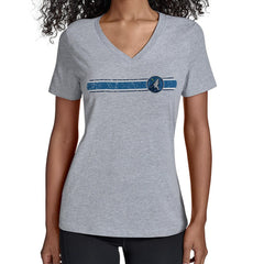 Minnesota Timberwolves Starter Women's Team Stripe V-Neck T-Shirt Gray - NBA