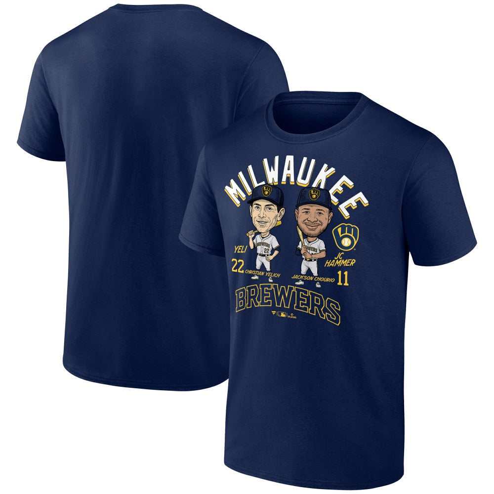Jackson Chourio & Christian Yelich Milwaukee Brewers Player Duo T-Shirt - MLB