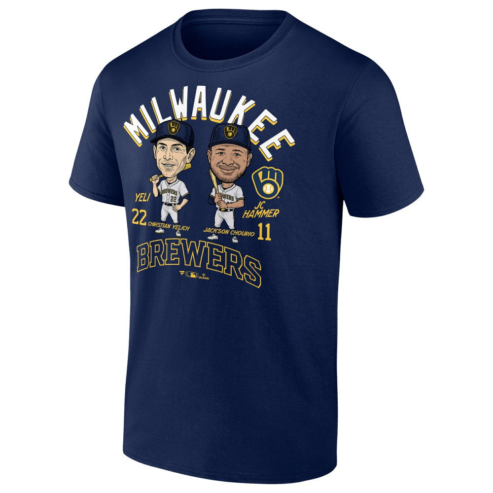 Jackson Chourio & Christian Yelich Milwaukee Brewers Player Duo T-Shirt - MLB