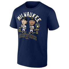 Jackson Chourio & Christian Yelich Milwaukee Brewers Player Duo T-Shirt - MLB
