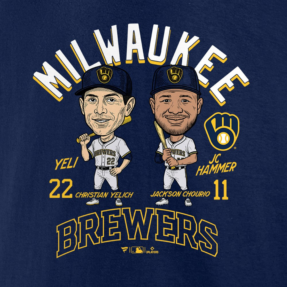 Jackson Chourio & Christian Yelich Milwaukee Brewers Player Duo T-Shirt - MLB