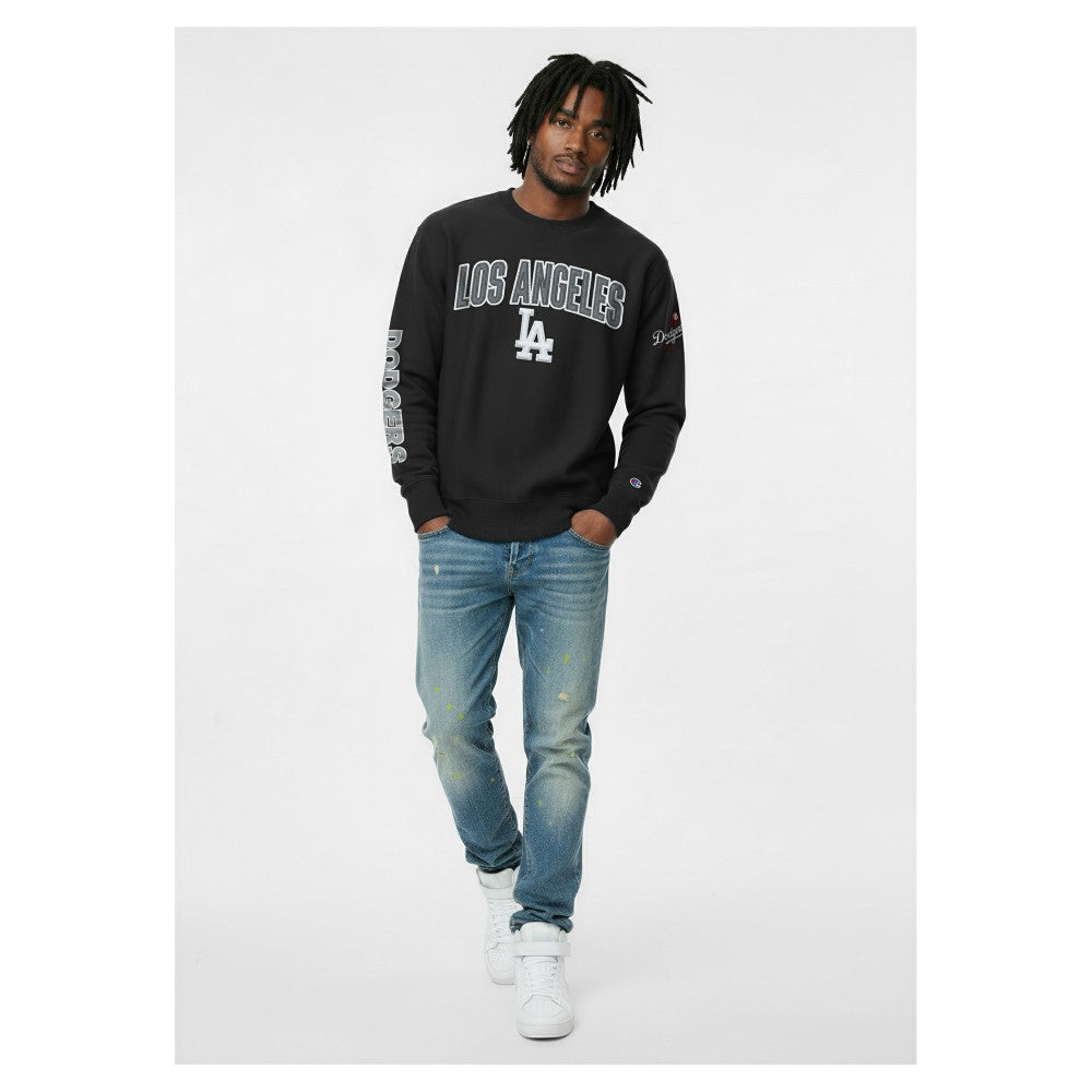 Los Angeles Dodgers Champion Reverse Weave Chenille Sweatshirt - MLB