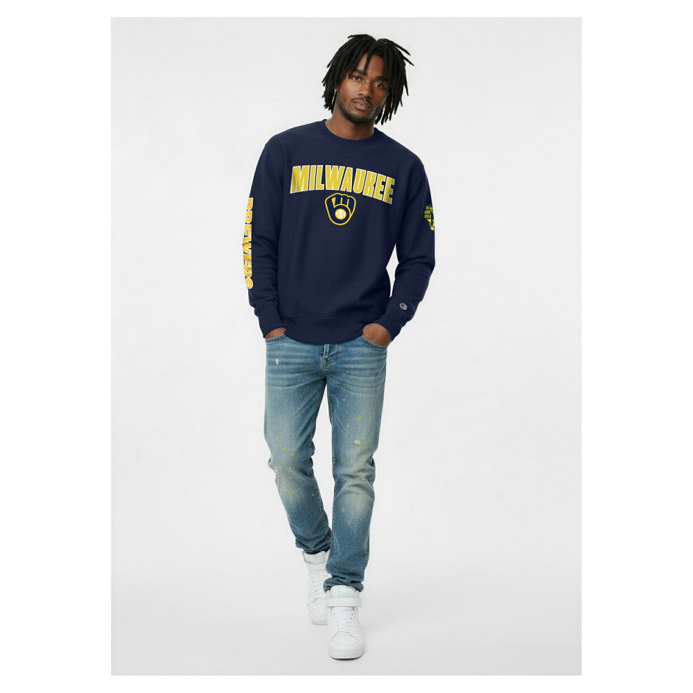 Milwaukee Brewers Champion Reverse Weave Chenille Sweatshirt - MLB