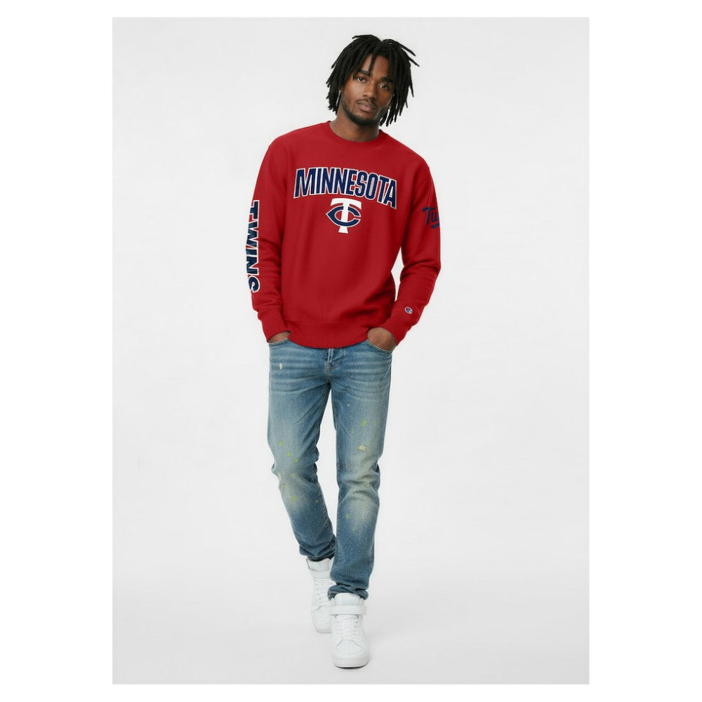 Minnesota Twins Champion Reverse Weave Chenille Sweatshirt - MLB