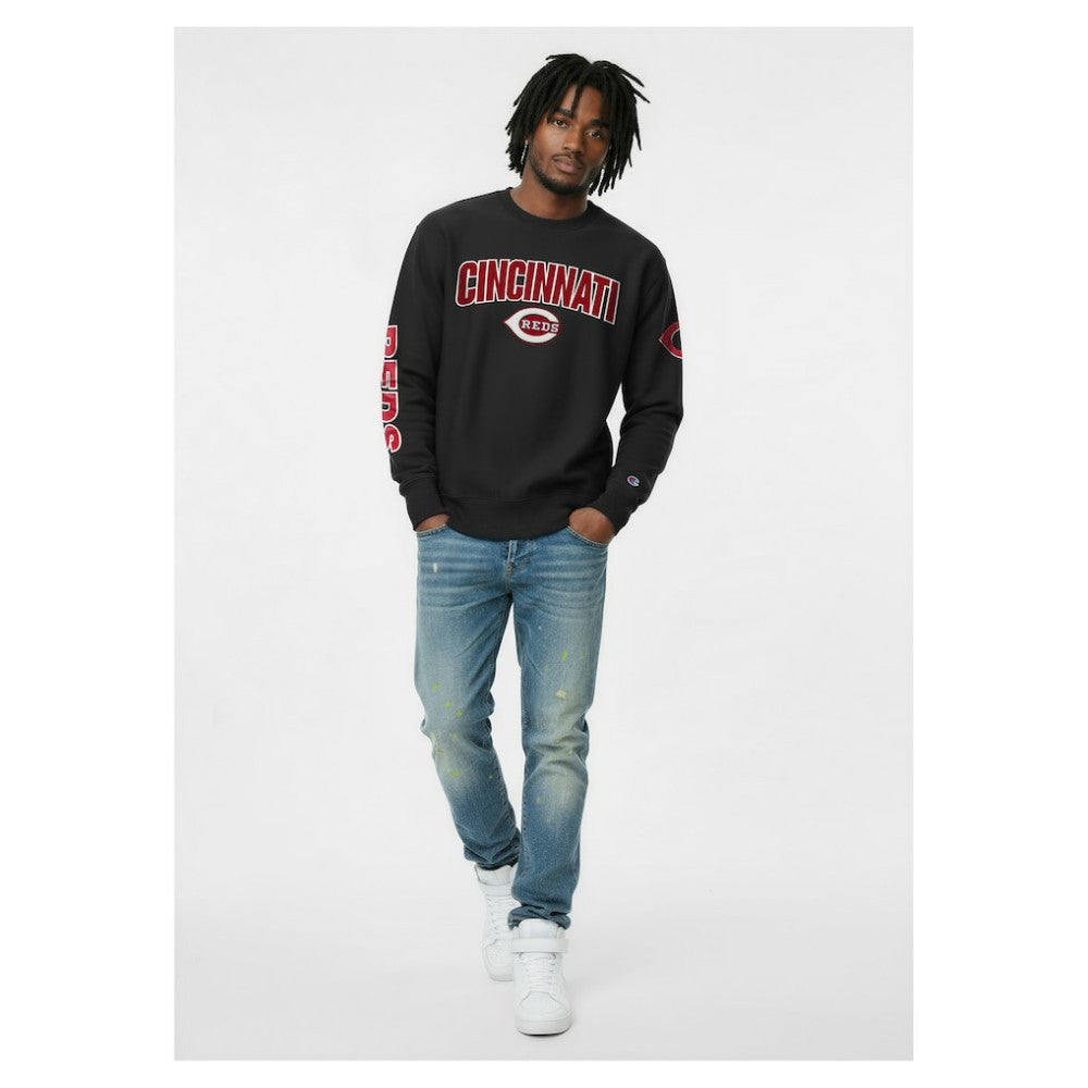 Cincinnati Reds Champion Reverse Weave Chenille Sweatshirt - MLB