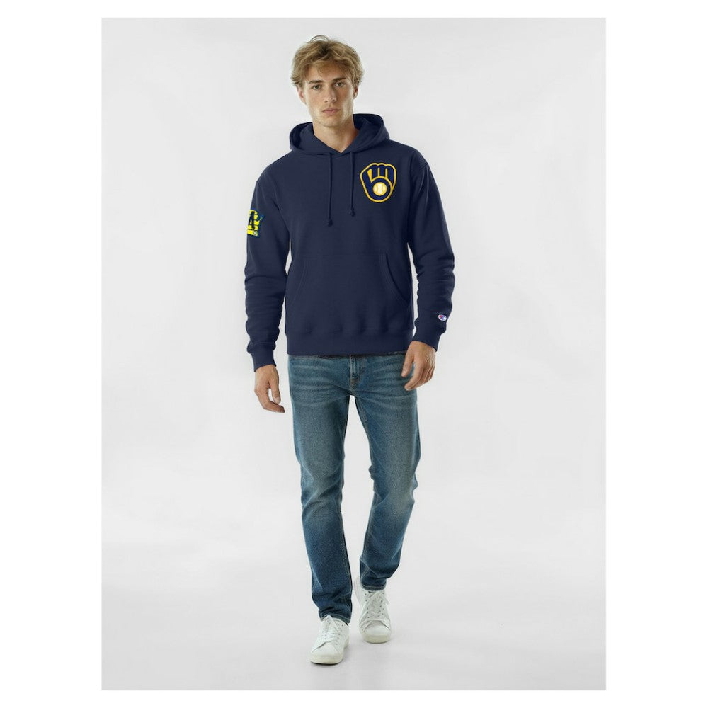 Milwaukee Brewers Champion Reverse Weave Chenille Hoodie - MLB