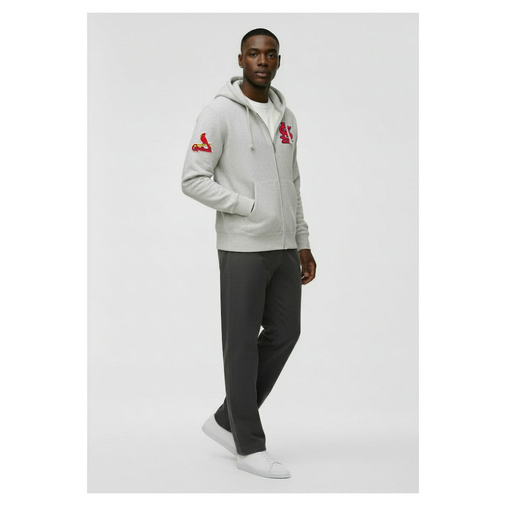 St. Louis Cardinals Champion Reverse Weave Chenille Full-Zip Hoodie - MLB