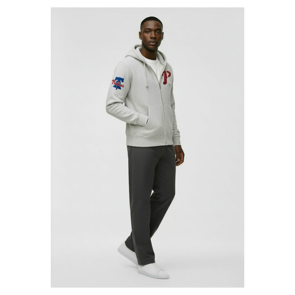 Philadelphia Phillies Champion Reverse Weave Chenille Full-Zip Hoodie - MLB