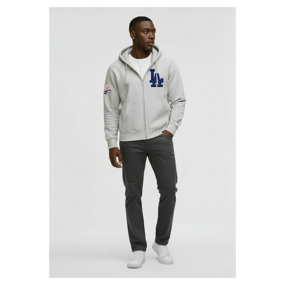 Los Angeles Dodgers Champion Reverse Weave Chenille Full-Zip Hoodie - MLB