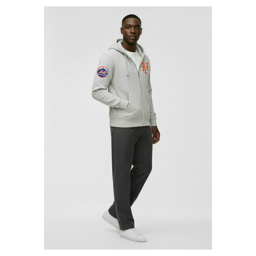 New York Mets Champion Reverse Weave Chenille Full-Zip Hoodie - MLB