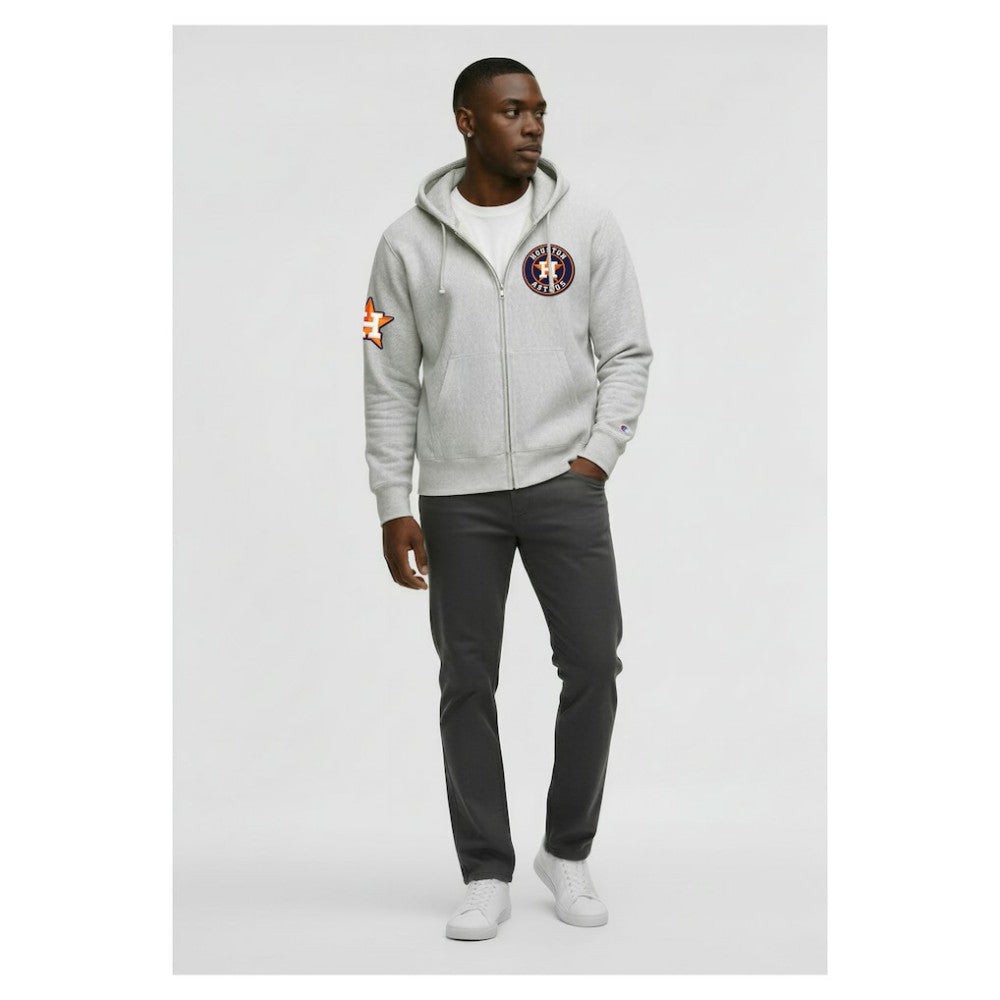 Houston Astros Champion Reverse Weave Chenille Full-Zip Hoodie - MLB