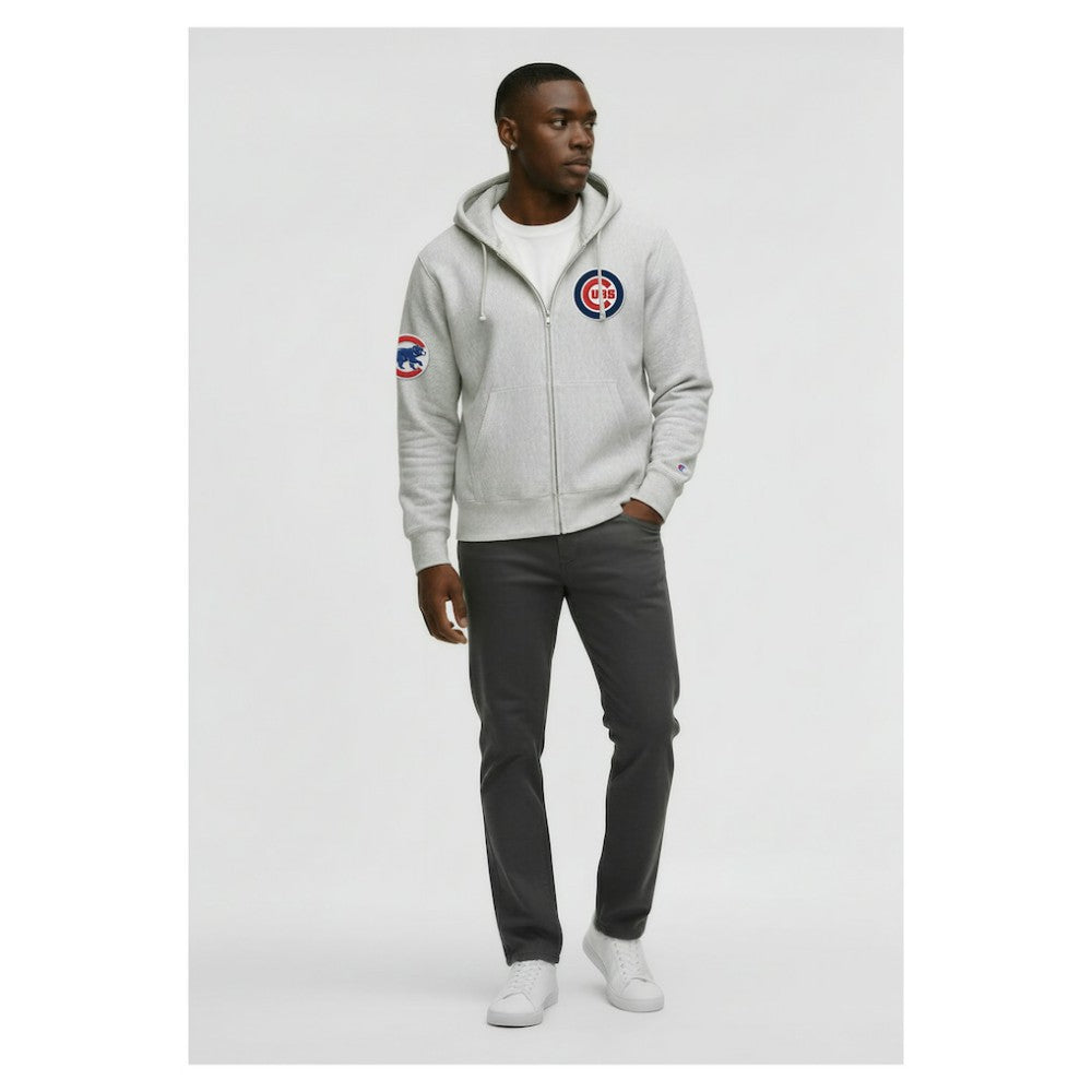 Chicago Cubs Champion Reverse Weave Chenille Full-Zip Hoodie - MLB
