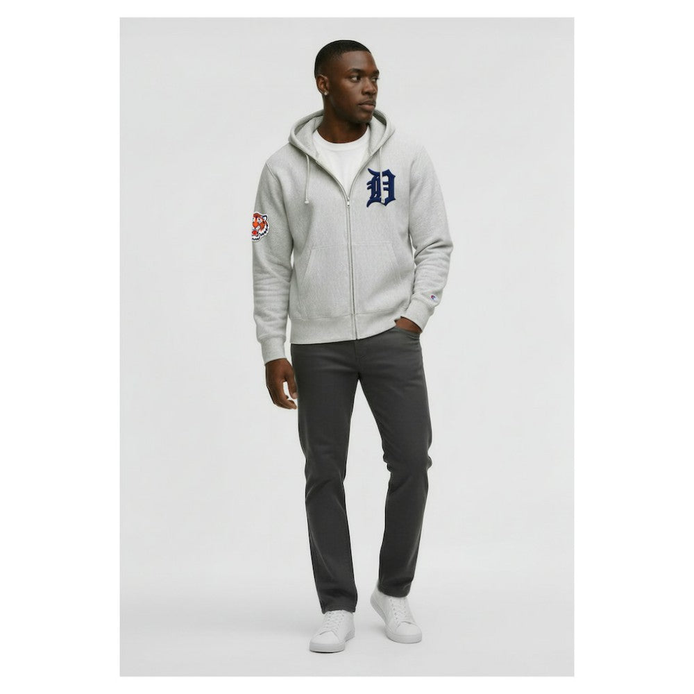 Detroit Tigers Champion Reverse Weave Chenille Full-Zip Hoodie - MLB