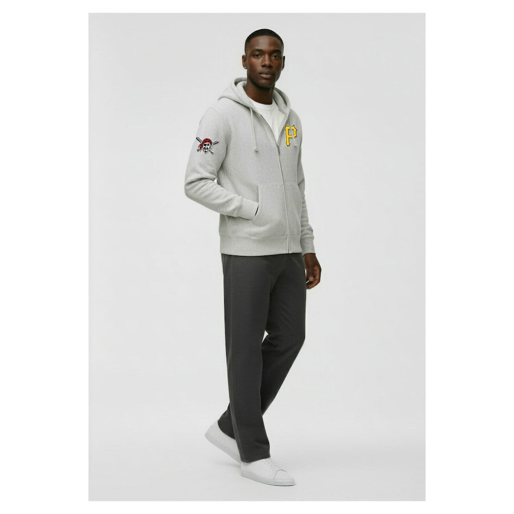 Pittsburgh Pirates Champion Reverse Weave Chenille Full-Zip Hoodie - MLB