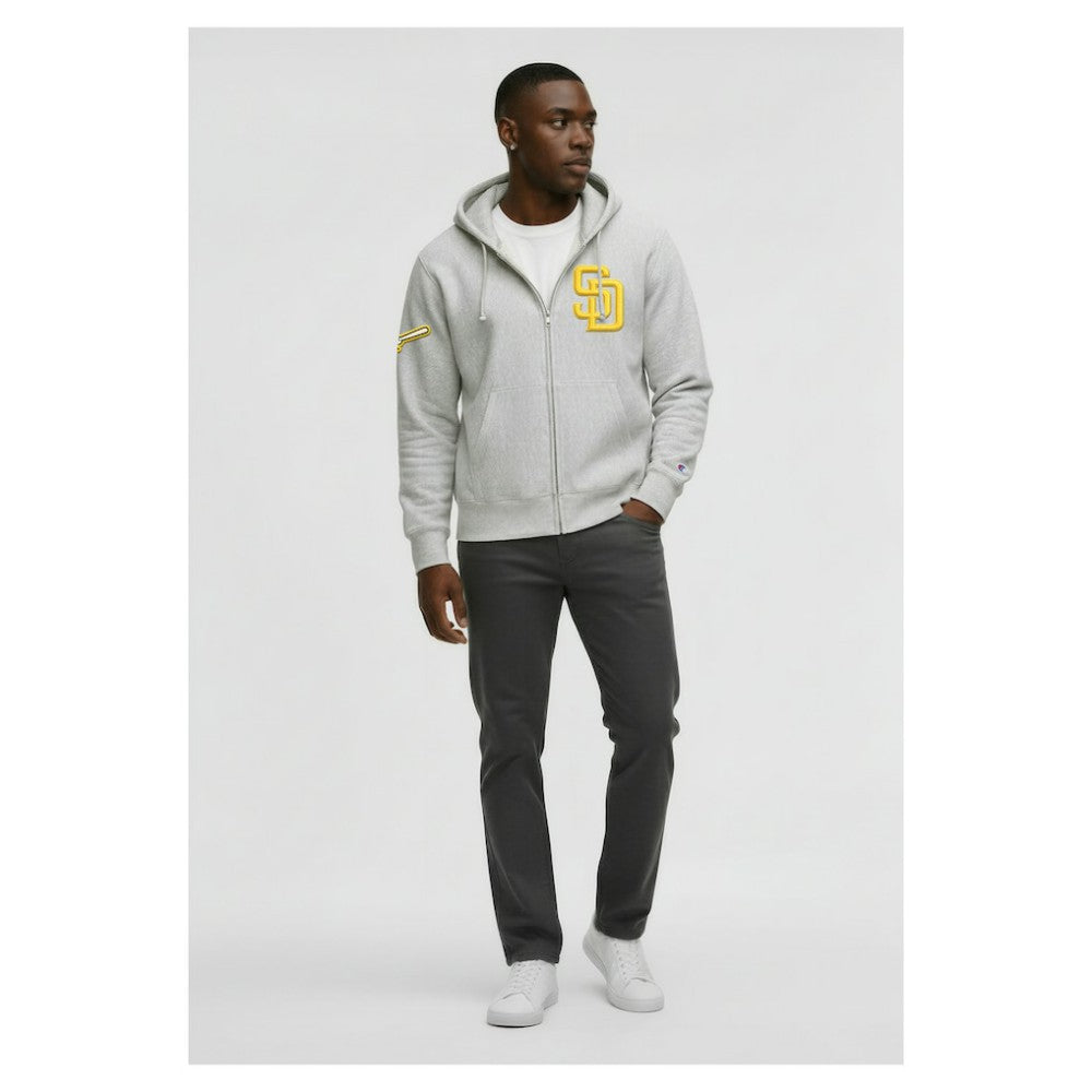 San Diego Padres Champion Reverse Weave Chenille Full-Zip Hoodie - MLB