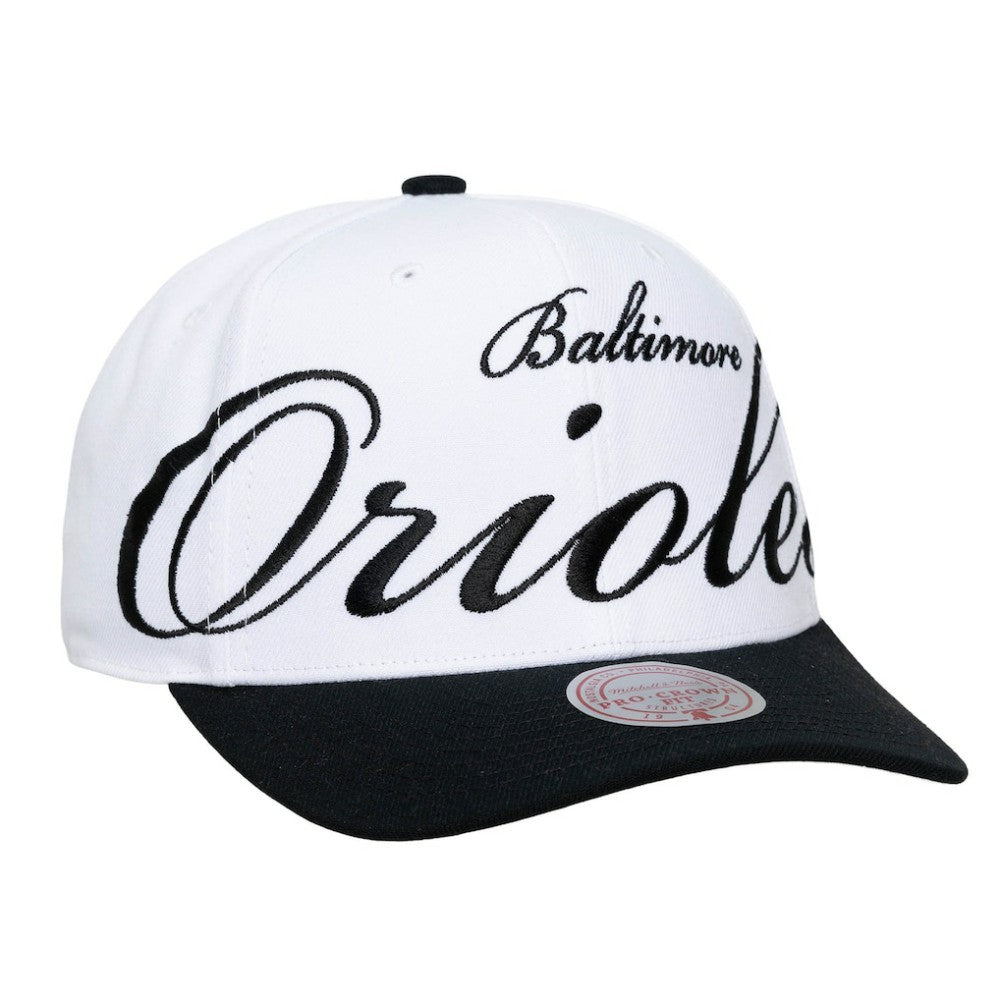 Baltimore Orioles Mitchell & Ness Unisex XL Script Pro Crown Snapback Hat - MLB