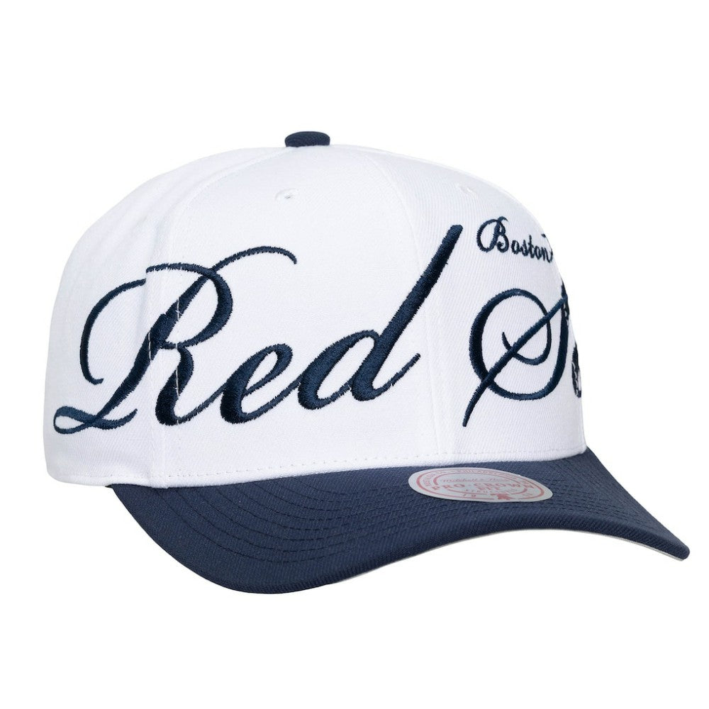 Boston Red Sox Mitchell & Ness Unisex XL Script Pro Crown Snapback Hat - MLB