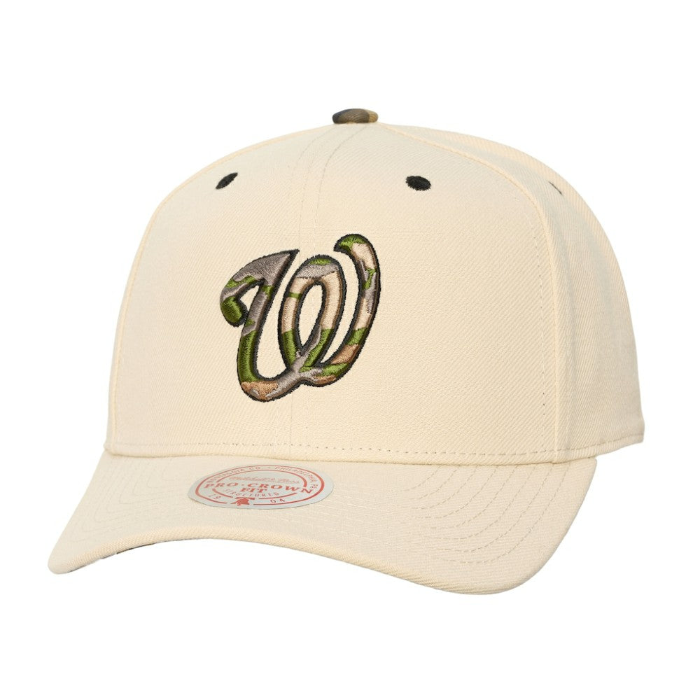 Washington Nationals Mitchell & Ness Unisex Camo Logo Pro Crown Snapback Hat - MLB