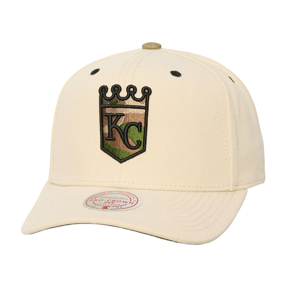 Kansas City Royals Mitchell & Ness Unisex Camo Logo Pro Crown Snapback Hat - MLB