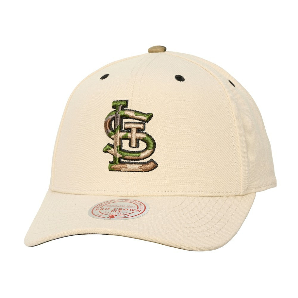 St. Louis Cardinals Mitchell & Ness Unisex Camo Logo Pro Crown Snapback Hat - MLB