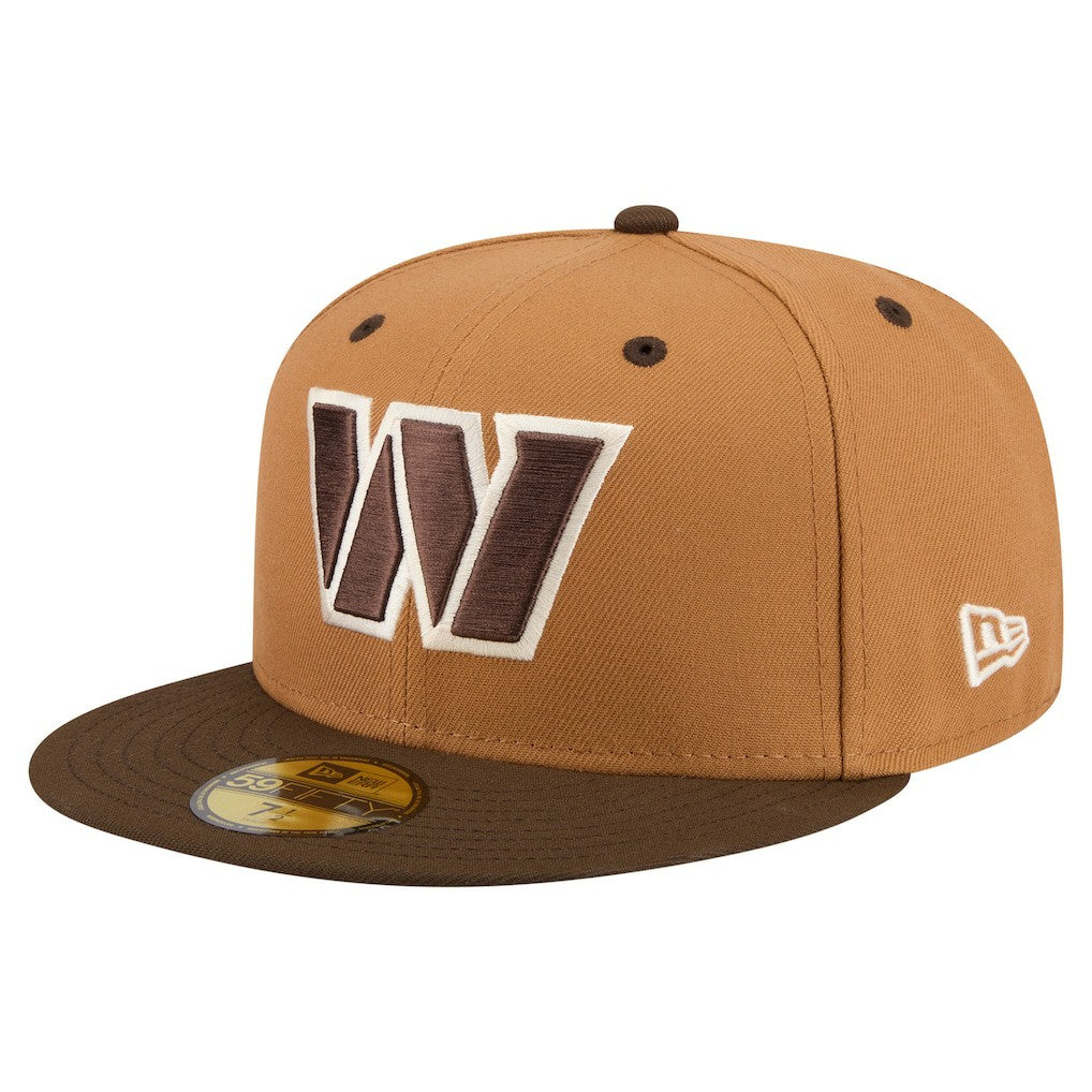 Washington Commanders New Era Two-Tone Walnut 59FIFTY Fitted Hat Light Brown/Dark Brown | NFL