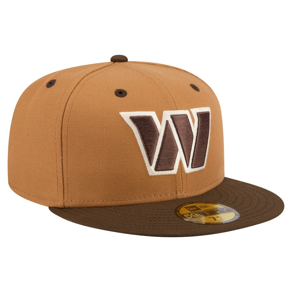 Washington Commanders New Era Two-Tone Walnut 59FIFTY Fitted Hat Light Brown/Dark Brown | NFL