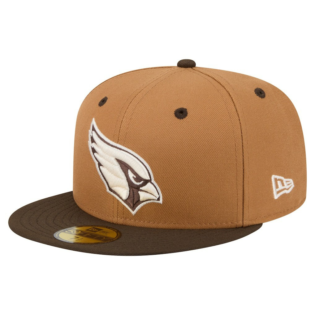 Arizona Cardinals New Era Two-Tone Walnut 59FIFTY Fitted Hat Light Brown/Dark Brown | NFL