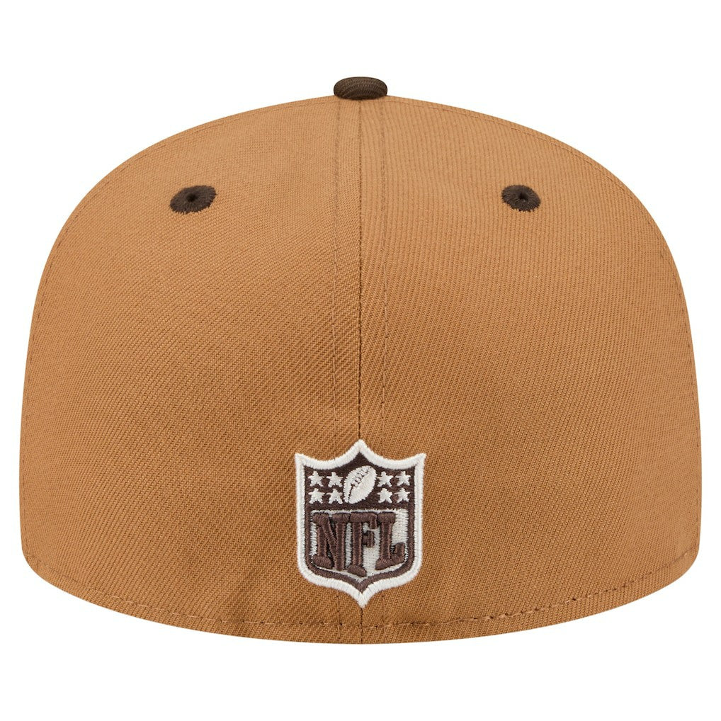 Chicago Bears New Era Two-Tone Walnut 59FIFTY Fitted Hat Light Brown/Dark Brown | NFL