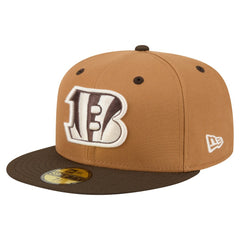 Cincinnati Bengals New Era Two-Tone Walnut 59FIFTY Fitted Hat Light Brown/Dark Brown | NFL