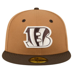 Cincinnati Bengals New Era Two-Tone Walnut 59FIFTY Fitted Hat Light Brown/Dark Brown | NFL