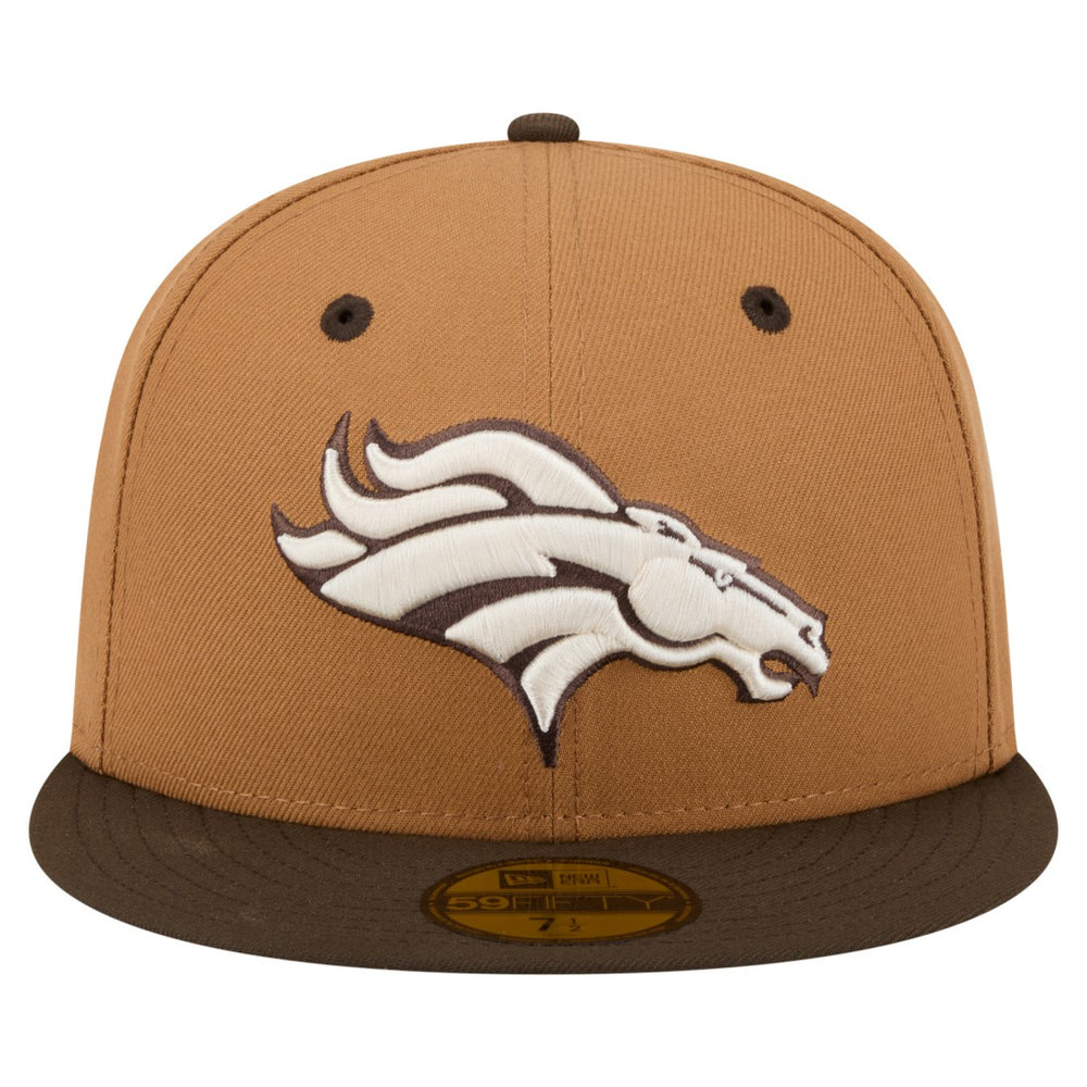 Denver Broncos New Era Two-Tone Walnut 59FIFTY Fitted Hat Light Brown/Dark Brown | NFL
