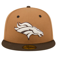 Denver Broncos New Era Two-Tone Walnut 59FIFTY Fitted Hat Light Brown/Dark Brown | NFL