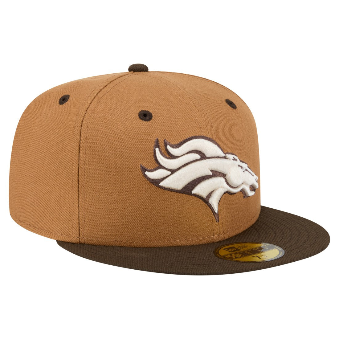 Denver Broncos New Era Two-Tone Walnut 59FIFTY Fitted Hat Light Brown/Dark Brown | NFL