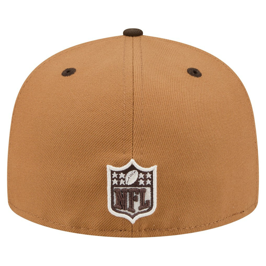 Detroit Lions New Era Two-Tone Walnut 59FIFTY Fitted Hat Light Brown/Dark Brown | NFL